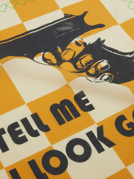 TELL ME I LOOK GOOD BANDANA - ECRU/SUN