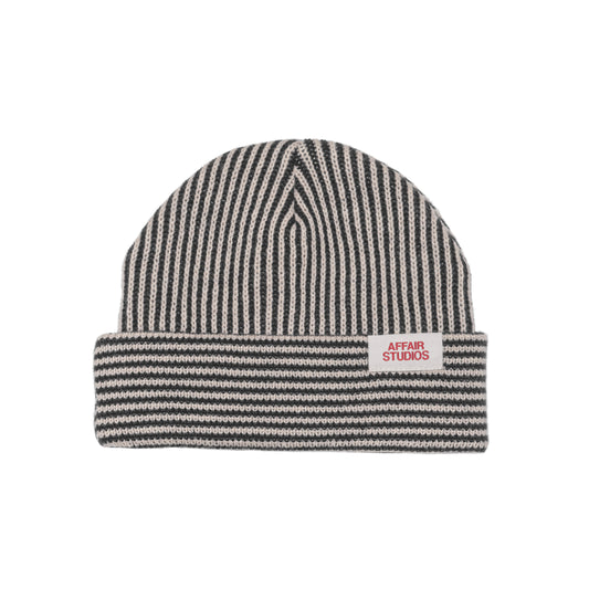 Washed Black/Ecru Beanie