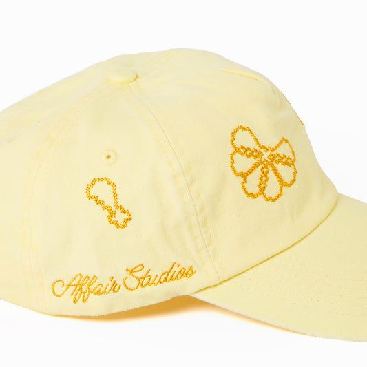 Washed Butter Yellow Unstructured Cap