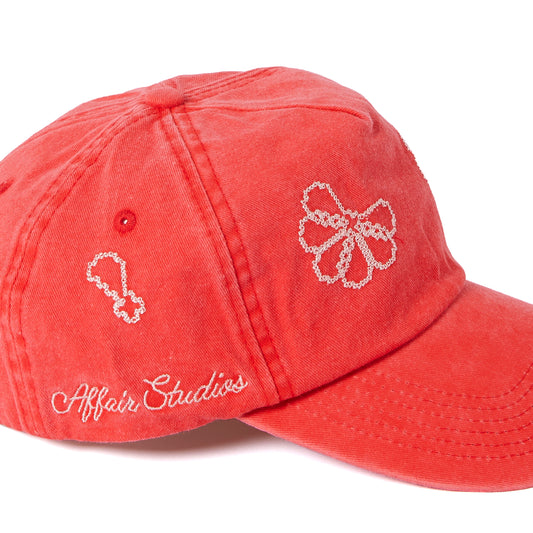 Washed Red Unstructured Cap