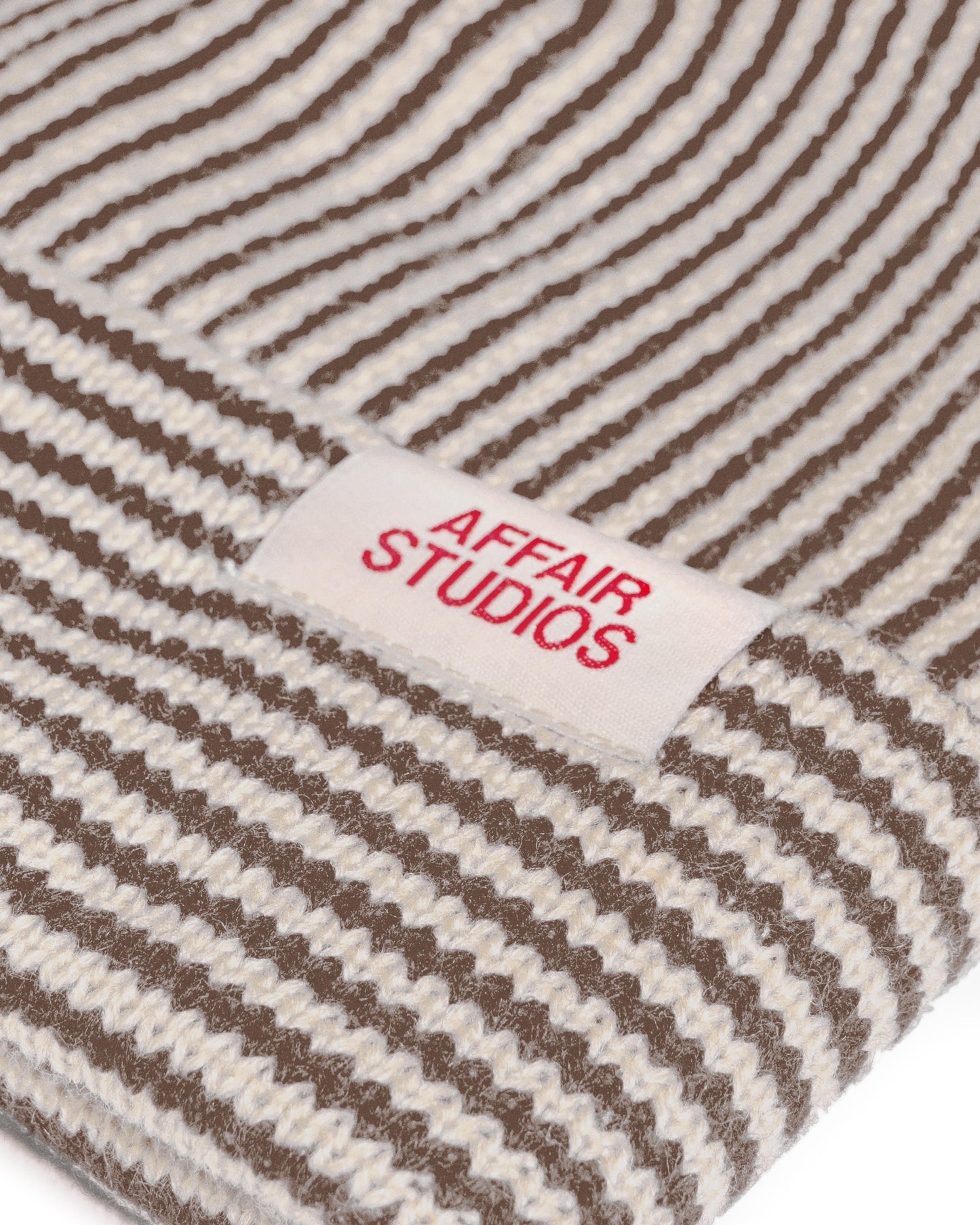 TAUPE/ECRU STRIPY BEANIE