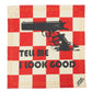 TELL ME I LOOK GOOD BANDANA - ECRU/RED