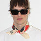 TELL ME I LOOK GOOD BANDANA - ECRU/RED